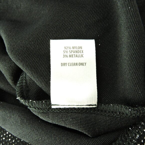 Bailey 44 black silver metallic shimmery dressy long sleeve stretch top sz S - Picture 9 of 9